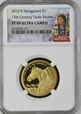 2012 S Sacagawea $1 17th Century Trade Routes NGC PF 69 Ultra Cameo - Image 1 of 2
