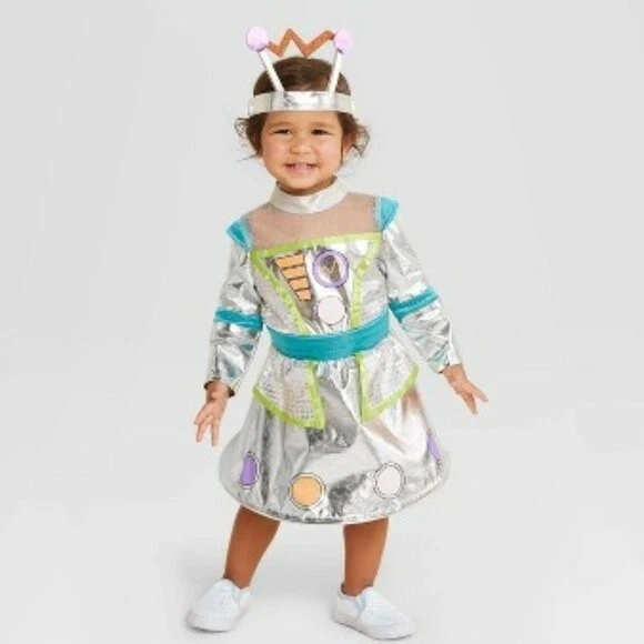 Infant Robot Dress Halloween Costume With Headband Hyde and EEK 0-6 Months