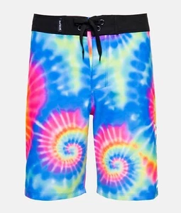 HURLEY Boys Swimsuit Swim Trunks Shorts Board Boardshorts Tie Dye 12 14 16 18 20 - Picture 1 of 4