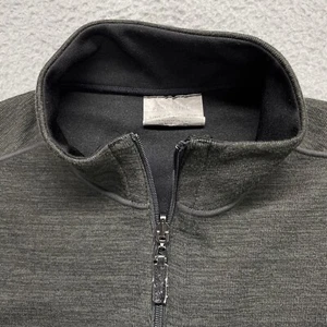Age of Wisdom Sweatshirt Mens Large Gray Pullover Long Sleeve Reversible 1/4 Zip - Picture 1 of 10