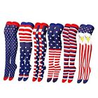  6 Pack Patriotic Socks American Flag Socks Usa Thigh High Socks 4th Of July 
