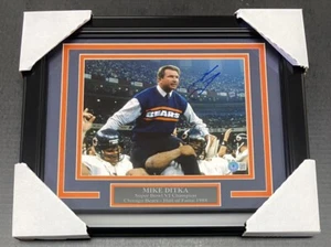 MIKE DITKA CHICAGO BEARS AUTOGRAPHED SIGNED 8x10 FRAMED PHOTO BAS COA - Picture 1 of 2