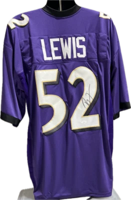 Ray Lewis Autographed Signed Ravens Home Football Jersey JSA Authentic  - Image 1 of 4