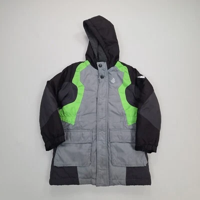 Chaqueta cortavientos London Fog para niños grande gris con capucha al aire libre damas Foto 1 de 4