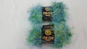 ¡Un montón de 2 madejas! Lion Fancy Fur Hilo CITRUS - Imagen 1 de 3