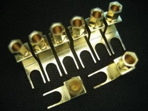 Lote de 8 adaptadores, pala > enchufe de plátano para amplificador Fisher 8 piezas - Imagen 1 de 1