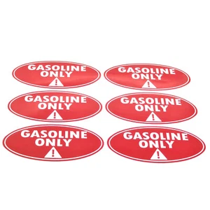 Gasoline Only Vinyl Decal Sticker Label Fuel Gas Door Label Weatherproof Round - Picture 1 of 6