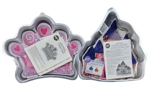 Wilton Kuchenformen 1 Schloss & 1 Königskrone Junge Mädchen Zwilling Geburtstag Prinzessin König - Bild 1 von 15