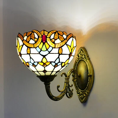 Victorian Style LED Wall Light Tiffany Wall Lamp Sconce Interior Lighting - Image 1 of 4
