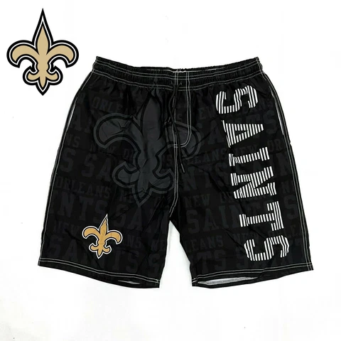 New Orleans Saints NFL Football Mens Sportwear Quick Dry Board Short with Lining Cover