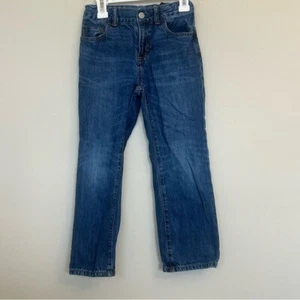 56. GAPkids girl Dark Blue Denim Jeans adjustable waist straight leg size 6 - Picture 1 of 18