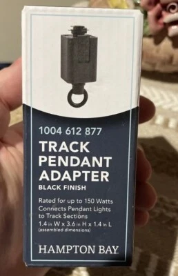 NEW HAMPTON BAY 120V  150-Watt Black Linear Track Pendant or Chandelier Adapt. - Image 1 of 2