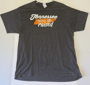 Delta Pro Weight Mens Grey Tennessee Born And Raised T Shirt Size XL - Picture 1 of 11