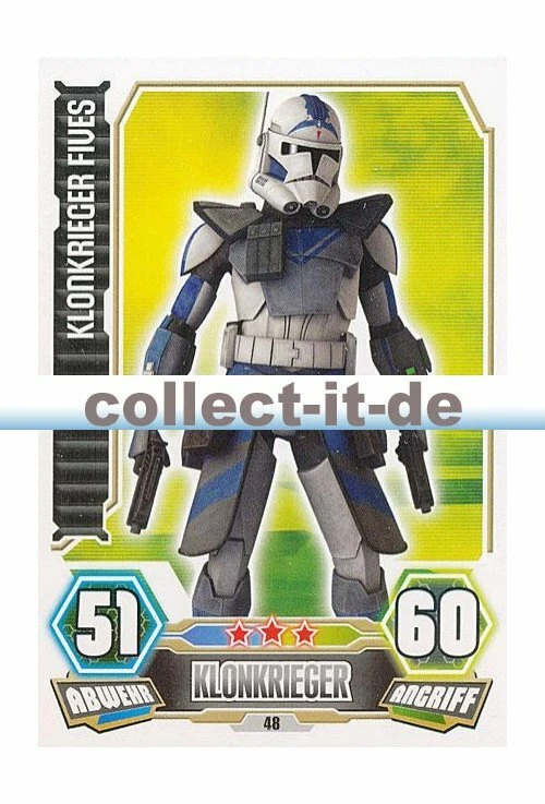 Force Attax Serie 3 48 - KLONKRIEGER FIVES - Klonkrieger - Die Republik - Bild 1 von 1