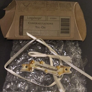 Longaberger Congratulations Tie-On 23064 NIB - Picture 1 of 1