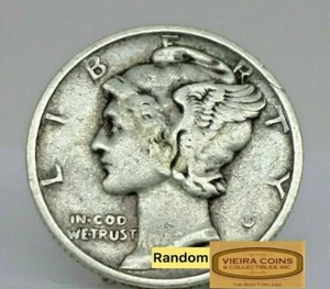 1935-D Mercury Silver Dime, Full Date Average Circulated  - #G54 - Picture 1 of 2