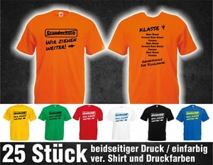 Wir ziehen weiter Grundschule Abschluss Klasse 4 beidseitig Druck 25 St. T-Shirt - Bild 1 von 7