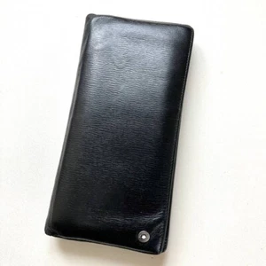 Mont Blanc Authentic Leather long wallet Black - Picture 1 of 10