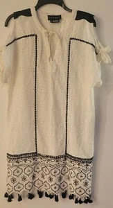 Hemant & Nandita Embroidered Eyelet Tunic / Dress / Blouse XS - Picture 1 of 13