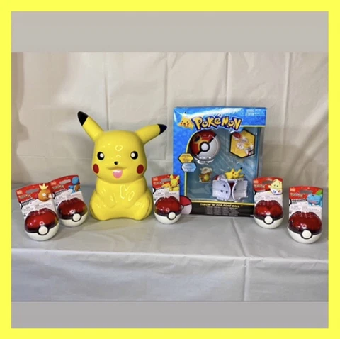 MEGA Construx Anniversary Pokémon Series Figure & Pokémon Ball Lot Cover