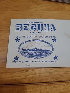 Keel Laying Of The U.S.S. BECUNA FDC Envelope Unmailed. - Picture 1 of 1