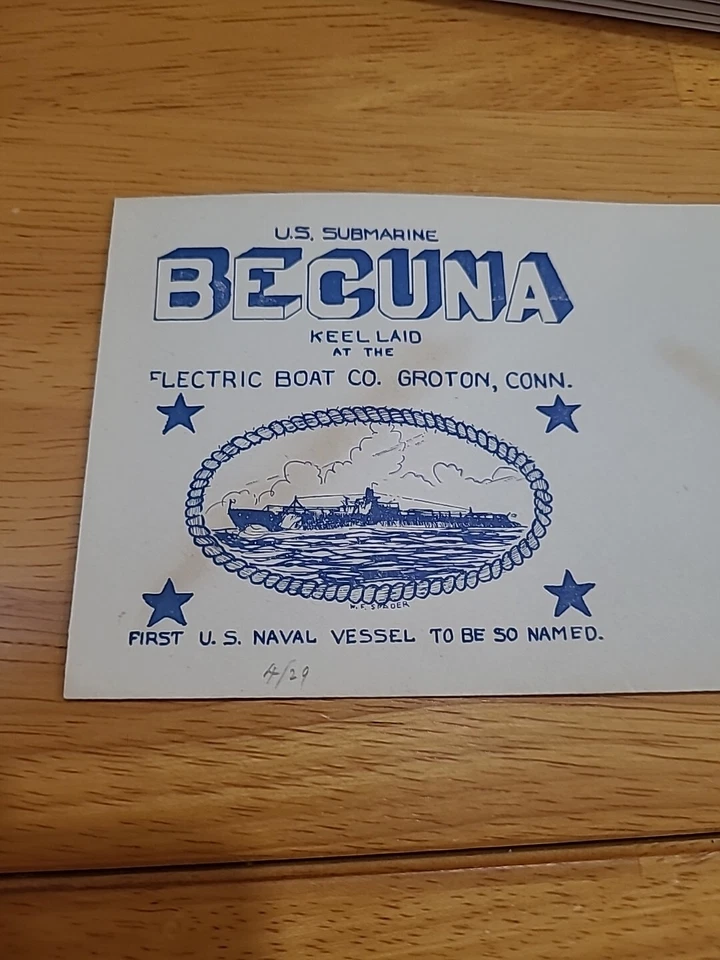 Keel Laying Of The U.S.S. BECUNA FDC Envelope Unmailed. - Image 1 of 1
