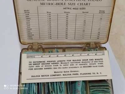 Vintage Original Bulova DAUPHINE HANDS METRIC-HOLE SIZE CHART NOS - Image 1 of 4