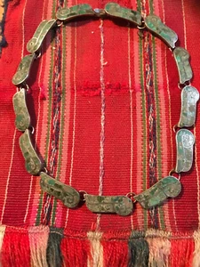 Vintage Mexican 950 Sterling &Turquoise Necklace,marked TM,Beautiful - Picture 1 of 5