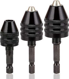 Adaptador de mandril de taladro sin llave - 3 mandriles de taladro para atornill - Imagen 1 de 12