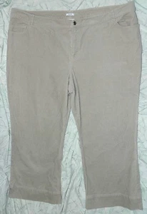 Womens Classic Liz and Company Brand Tan Corduroy Jeans size 24W / 46x28 - Picture 1 of 4