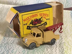 Matchbox Lesney # 13b Bedford Wreck Truck VG 4GMW in Good original box - Picture 1 of 5