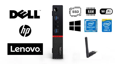 CHEAP Windows Desktop PC Tiny Mini Pentium/ i3 8GB/16GB 256GB/512GB WiFi Windows - Image 1 of 3