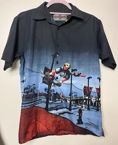 Vintage Y2K Kids KICK ASS CREW Skateboarding Skater Boy Shirt Top Size Age 13 - Picture 1 of 5