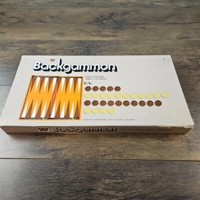 Vintage WHITMAN Backgammon Set Year 1973 Made In USA Complete - Image 1 of 4