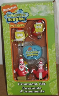 Новый набор рождественских украшений Nickelodeon Spongebob Squarepants & Patrick Mini - Изображение 1 из 3