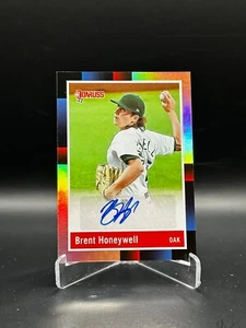 2022 Panini Donruss 1988 Retro Foil Parallel AUTO - Brent Honeywell A's - Picture 1 of 2