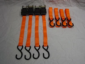 LOTE 4 NUEVO Trinquete Trinquete Correas Web de Carga Tie Down Truck ATV Boat Motorcycle - Imagen 1 de 9