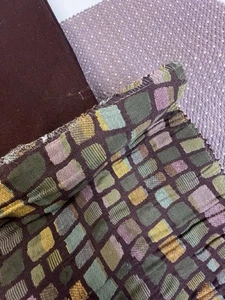 Robert Allen Home Decor Fabric Dark Purple Textured Remnants 3 Pieces Upholstery - Picture 1 of 9