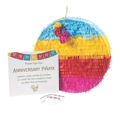 Piñata de aniversario con letrero, decoración de fiesta, 1 pieza Foto 1 de 2