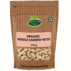 Organic Whole Cashew Nuts 500g by Hatton Hill Organic - Picture 1 of 2