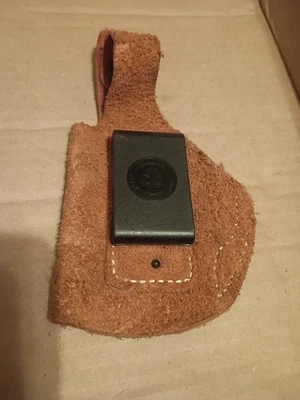Galco Brown Suede Leather Holster Smooth Leather Inside 4" - Image 1 of 4