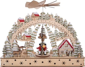 MYFLAIR MÖBEL & ACCESSOIRES LED Schwibbogen Weihnachtsdeko (1-tlg), aus Holz - Bild 1 von 3