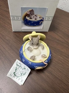 Charming Tails You Couldn't Be Sweeter Mouse In Sugar Bowl Figurine 89/625 New - Picture 1 of 15