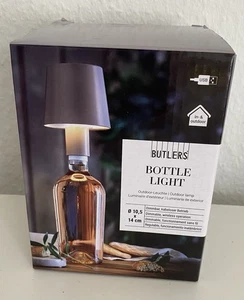 Butlers Bottle Light aufladbare LED Flaschenleuchte Tischleuchte dimmbar Taupe - Bild 1 von 5