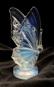 "Estatuilla mariposa de vidrio arte opalescente Sabino Francia de colección - 2,75"" alas cerradas" - Imagen 1 de 9