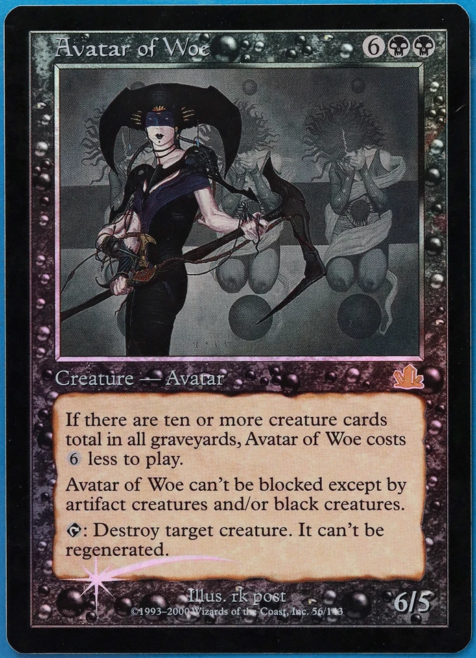 Avatar of Woe FOIL Prophecy HEAVILY PLD Black Rare CARD (505963) ABUGames - Image 1 of 2