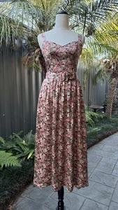 Kookai Pink satin Floral Petunia Dress Size 34 - Picture 1 of 8