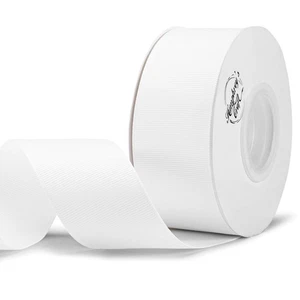 White Grosgrain Ribbon, 1-1/2 Inch x 25 Yards, Gift Wrapping, DIY Craft, Bows - Picture 1 of 7