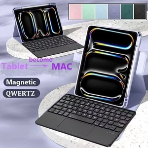 QWERTZ Touchpad Tastatur Hülle Maus für iPad 10.9.8.7th Gen Air 11" 360° Drehbar - Bild 1 von 50