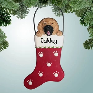 Pekingese in Stocking - Dog - New Puppy - Pet - Personalized Ornament - Picture 1 of 1